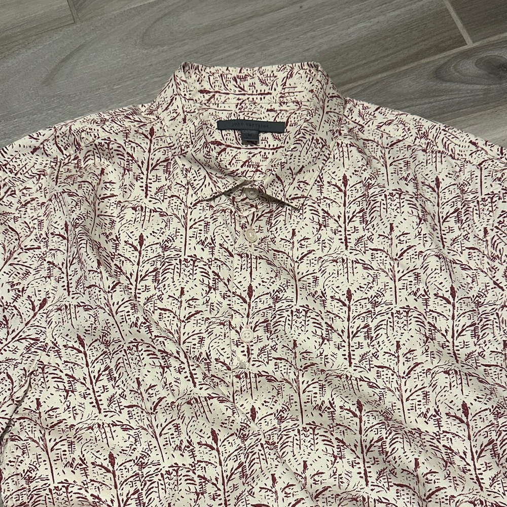 Brand new John Varvatos Sean Shirt - Cream and Red